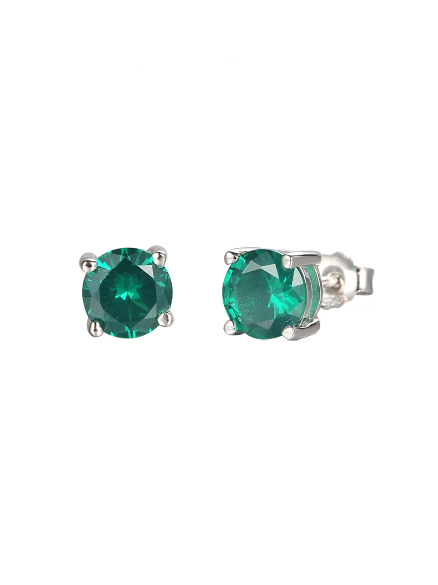 1 Carat Emerald Dailywear Solitaire Studs