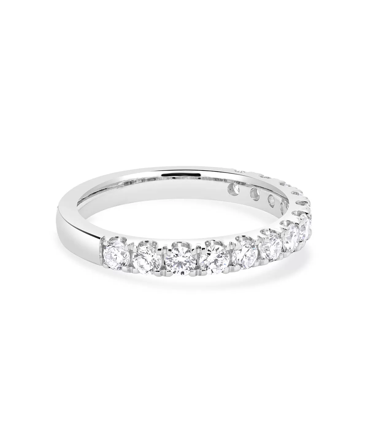 14K White Gold Lab Diamond Anniversary Band