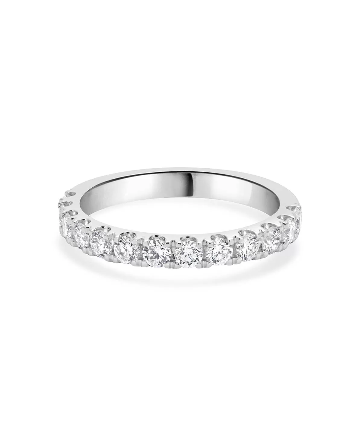 14K White Gold Lab Diamond Anniversary Band