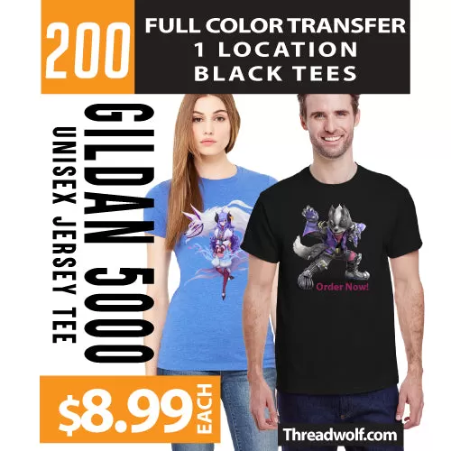 200 Premium Flex Soft Full Color Transfers for $1795