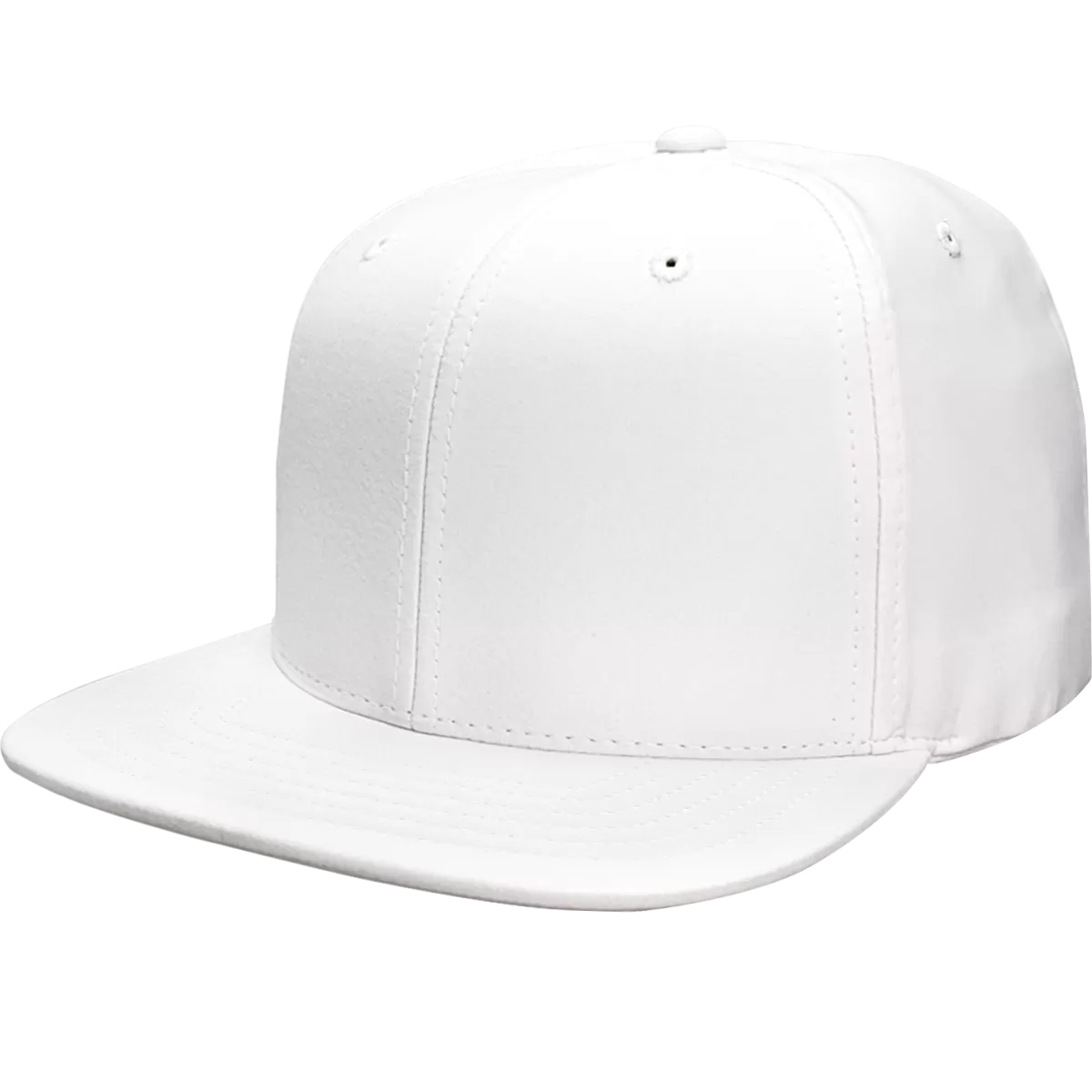 6 Panel Structured Performance Cap with Flat Bill- PR20