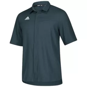 adidas Men's Onix/White Team Iconic Full Button Polo