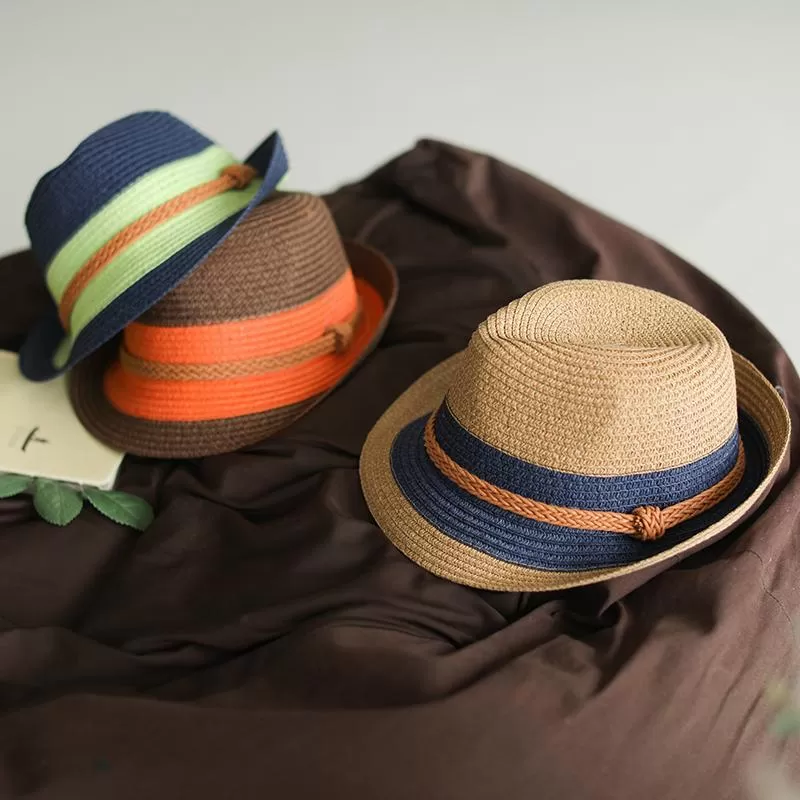 Babakud Vintage Woven Summer Cuffed Straw Hat