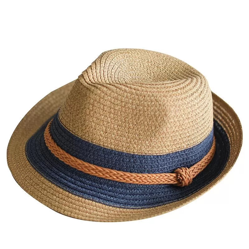 Babakud Vintage Woven Summer Cuffed Straw Hat