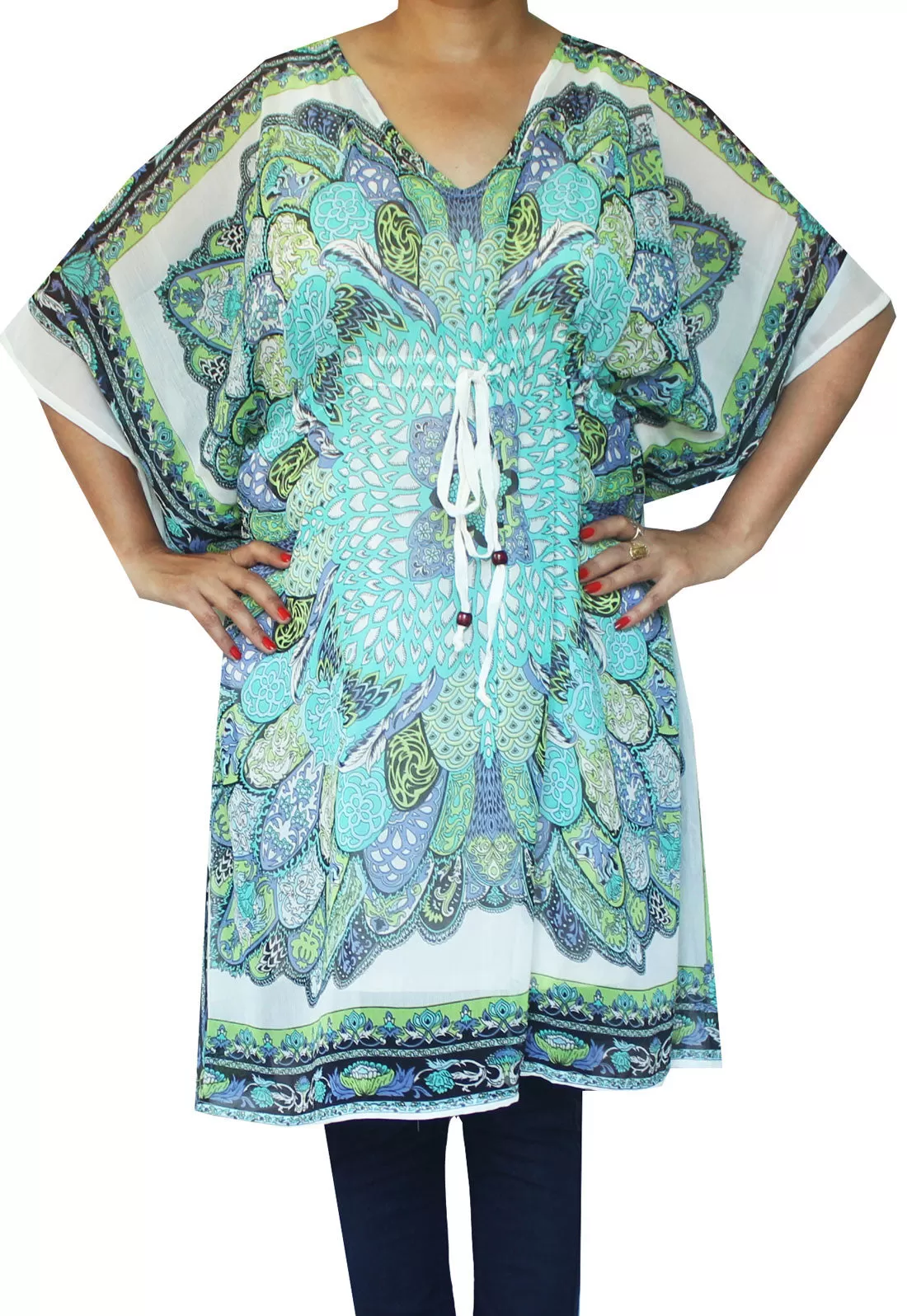 Beachwear Dress Womens Printed Caftan