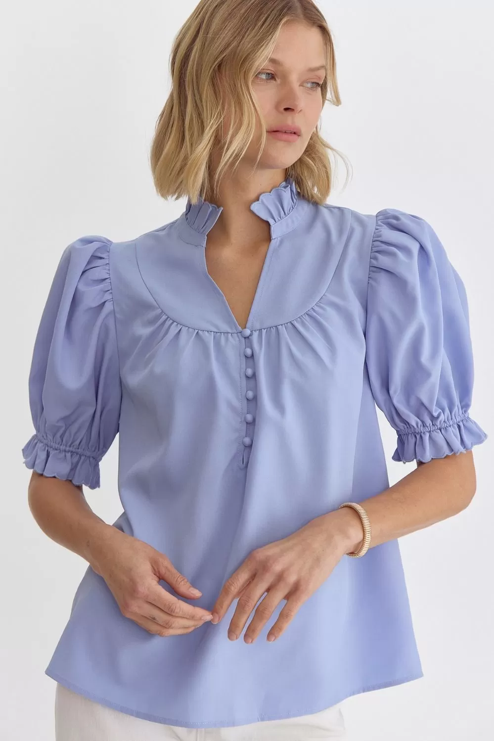 Better Moments Top Chambray