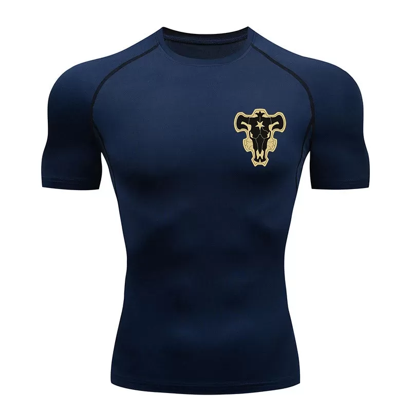 Black Clover 'Logo' Short Sleeve Compression Rashguard