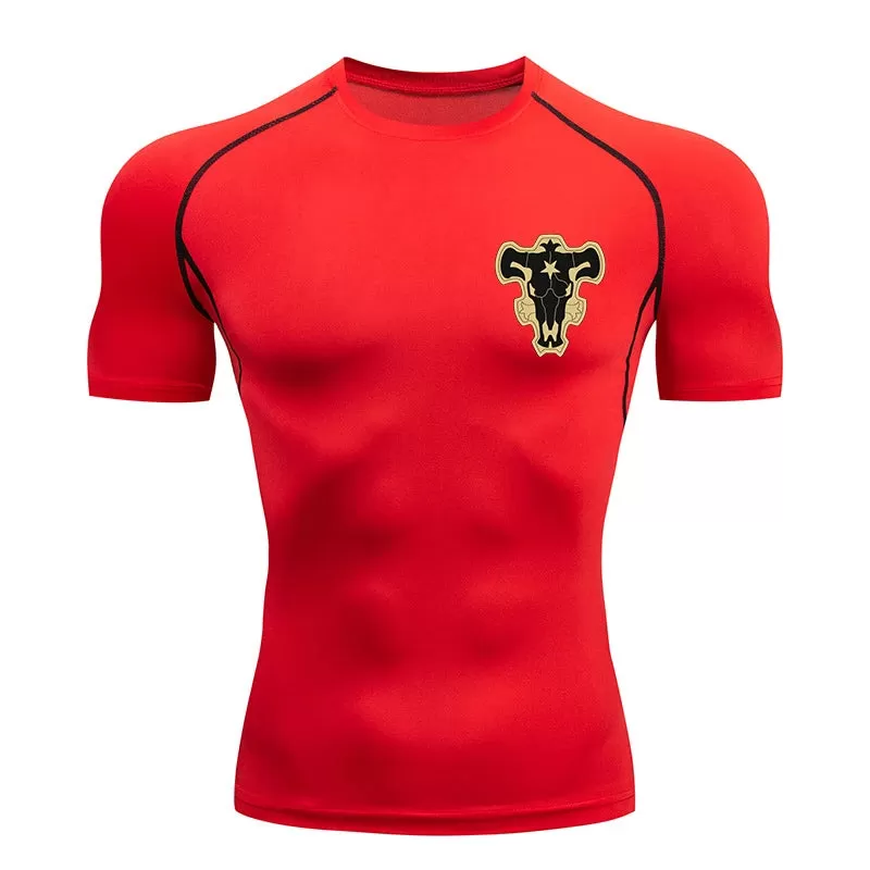 Black Clover 'Logo' Short Sleeve Compression Rashguard