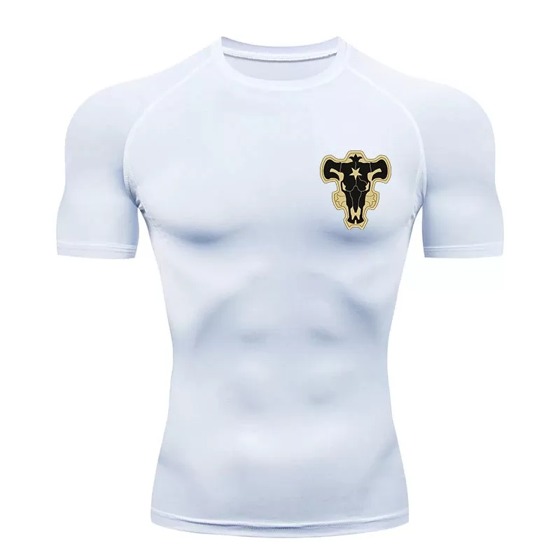 Black Clover 'Logo' Short Sleeve Compression Rashguard