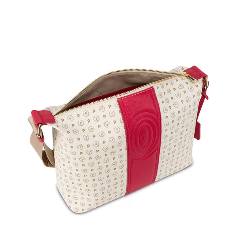 Borsa Donna a Spalla a Tracolla POLLINI Linea Heritage 70th Anniversary Avorio e Rosso