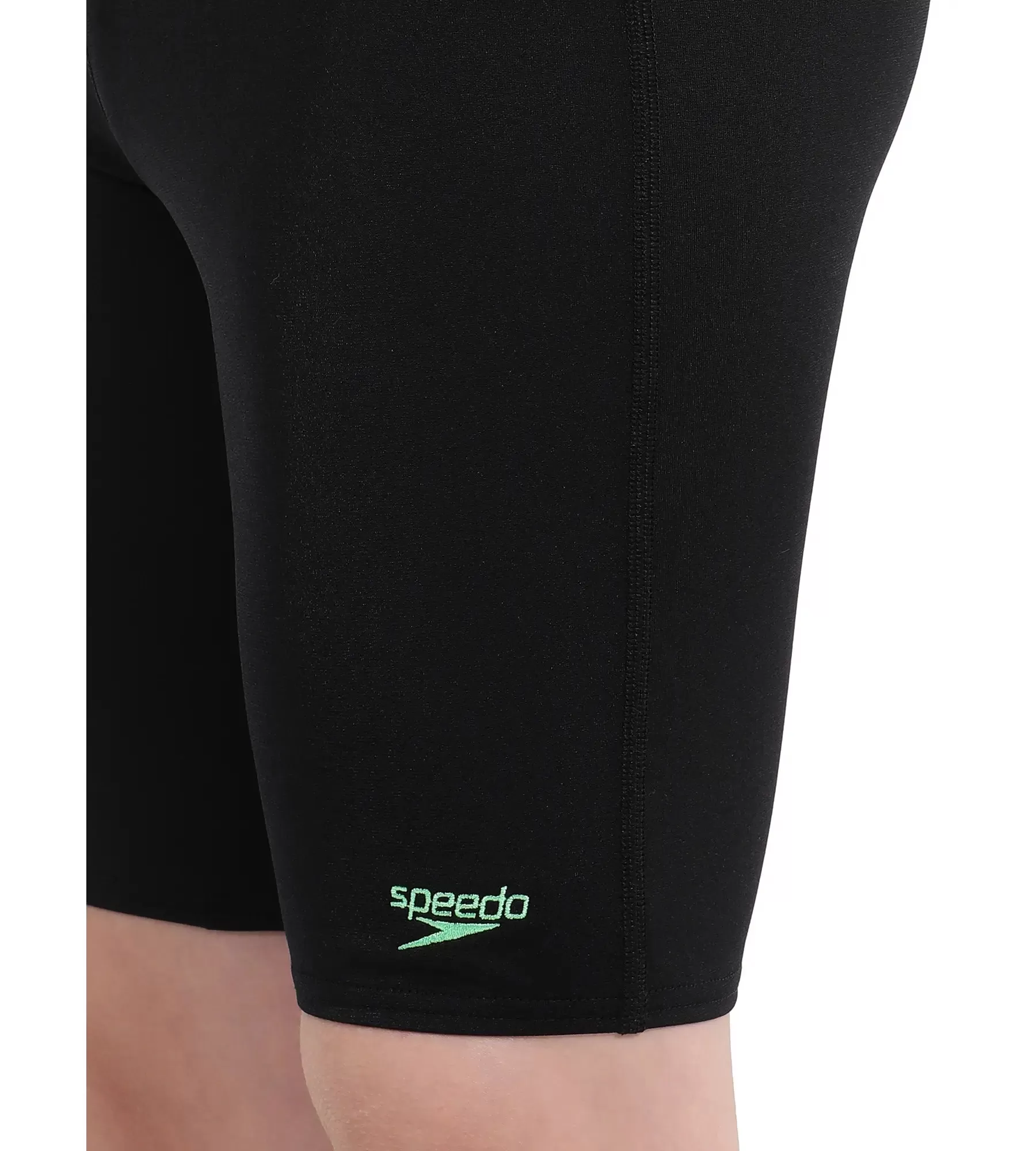 Boy's Essential Endurance  Jammer - Black  &  Harlequin Green