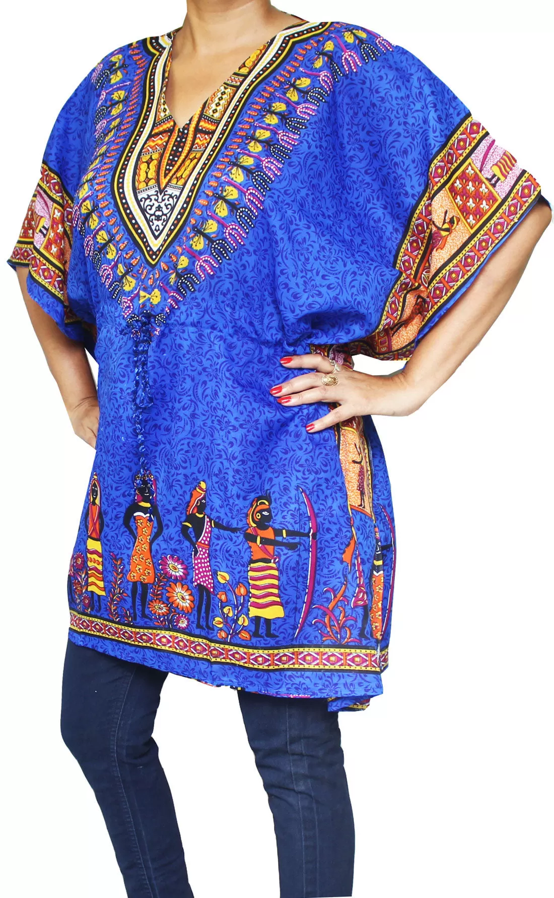 Caftan Printed Womens Tunic Beach Dress