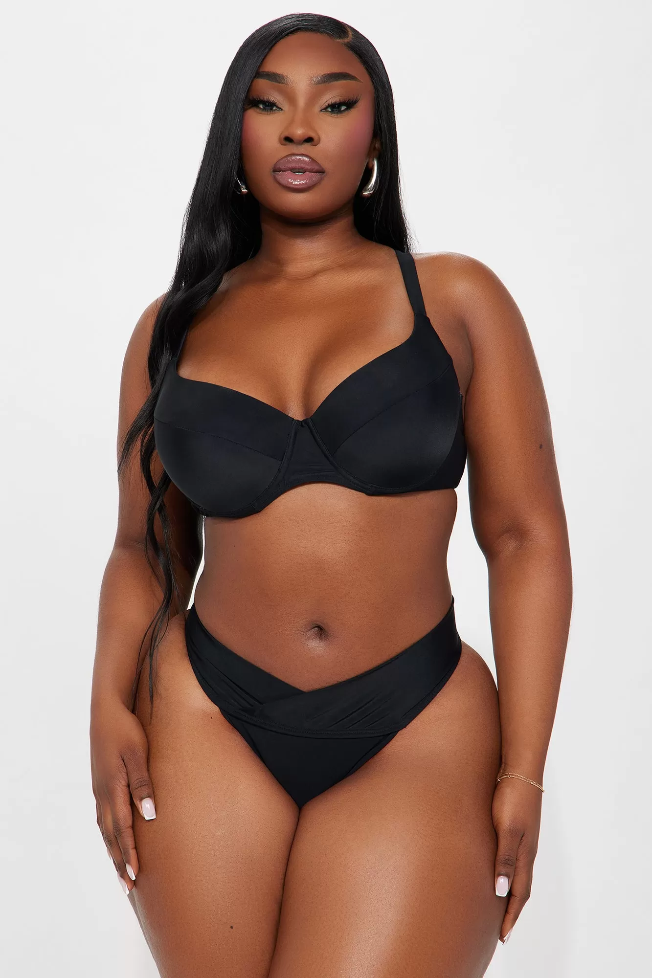 Capri Underwire 2 Piece Bikini - Black