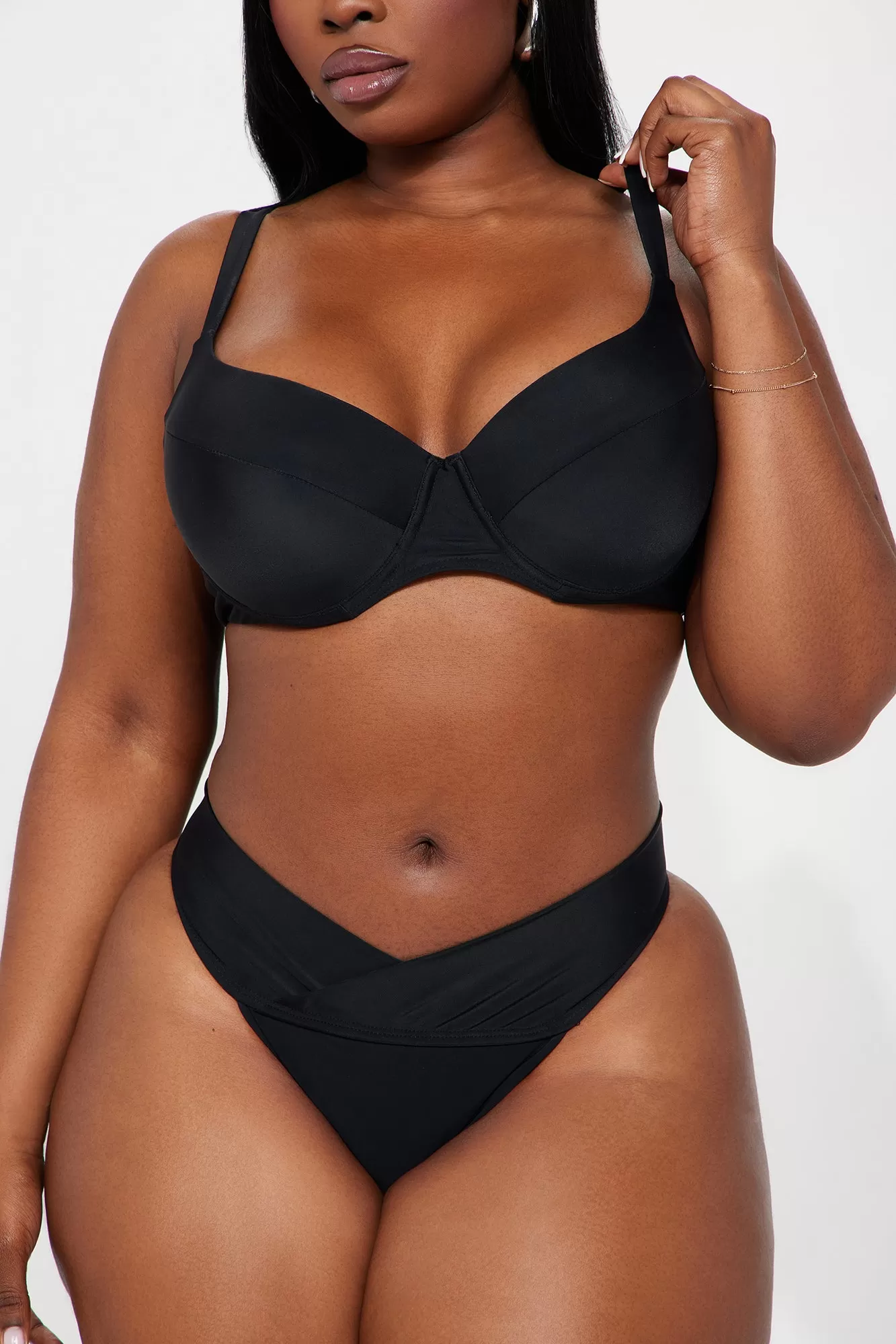 Capri Underwire 2 Piece Bikini - Black