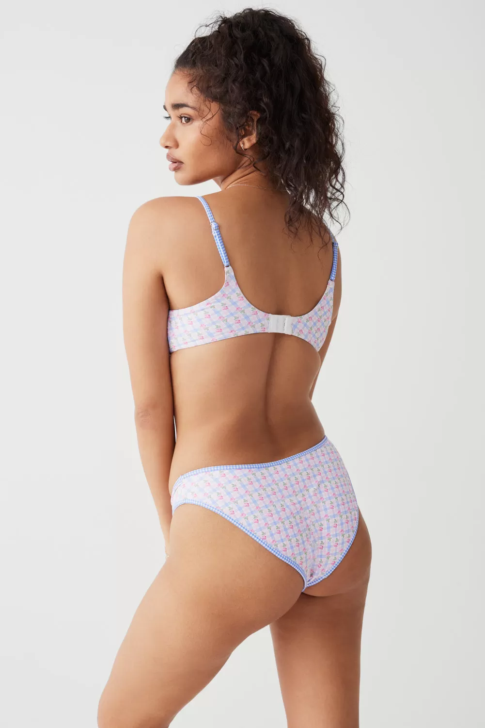 Catalina Full Coverage Bikini Bottom - Rose Picnic