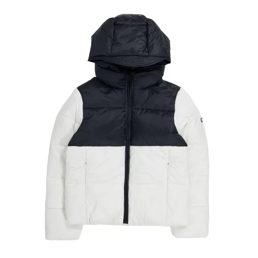 Champion Boys' hooded jacket 404832 WW036 white-black