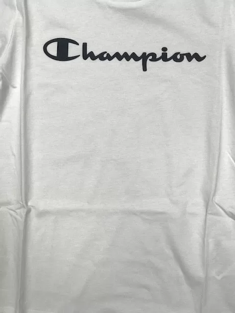 Champion boy's long sleeve t-shirt LONG SLEEVE 305366 WW001 WHT white