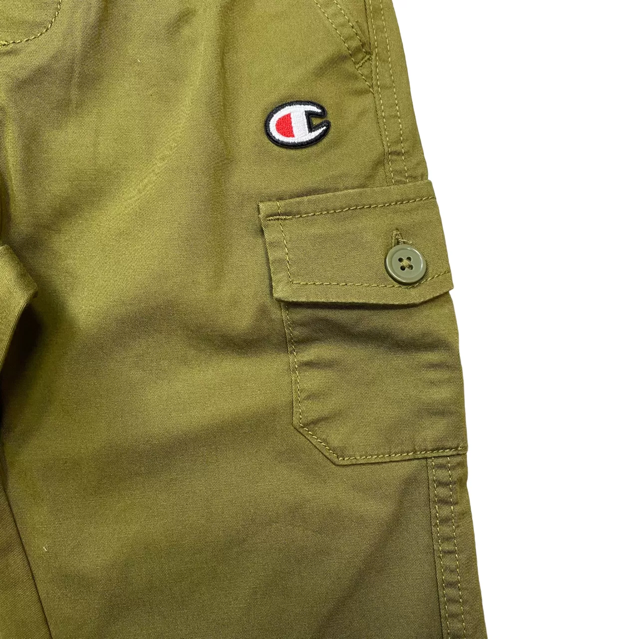 Champion Cargo sports trousers with elastic and big pockets for boys 306767 GS573 olive green