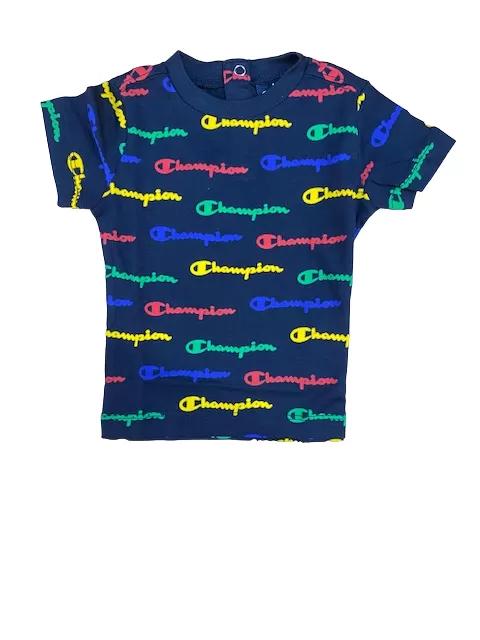 Champion children's outfit Legacy American t-shirt and shorts 306303 BL501 NNY blue