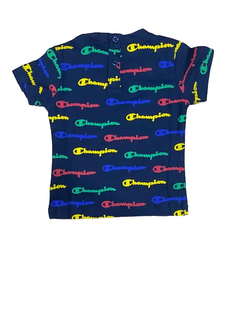 Champion children's outfit Legacy American t-shirt and shorts 306303 BL501 NNY blue