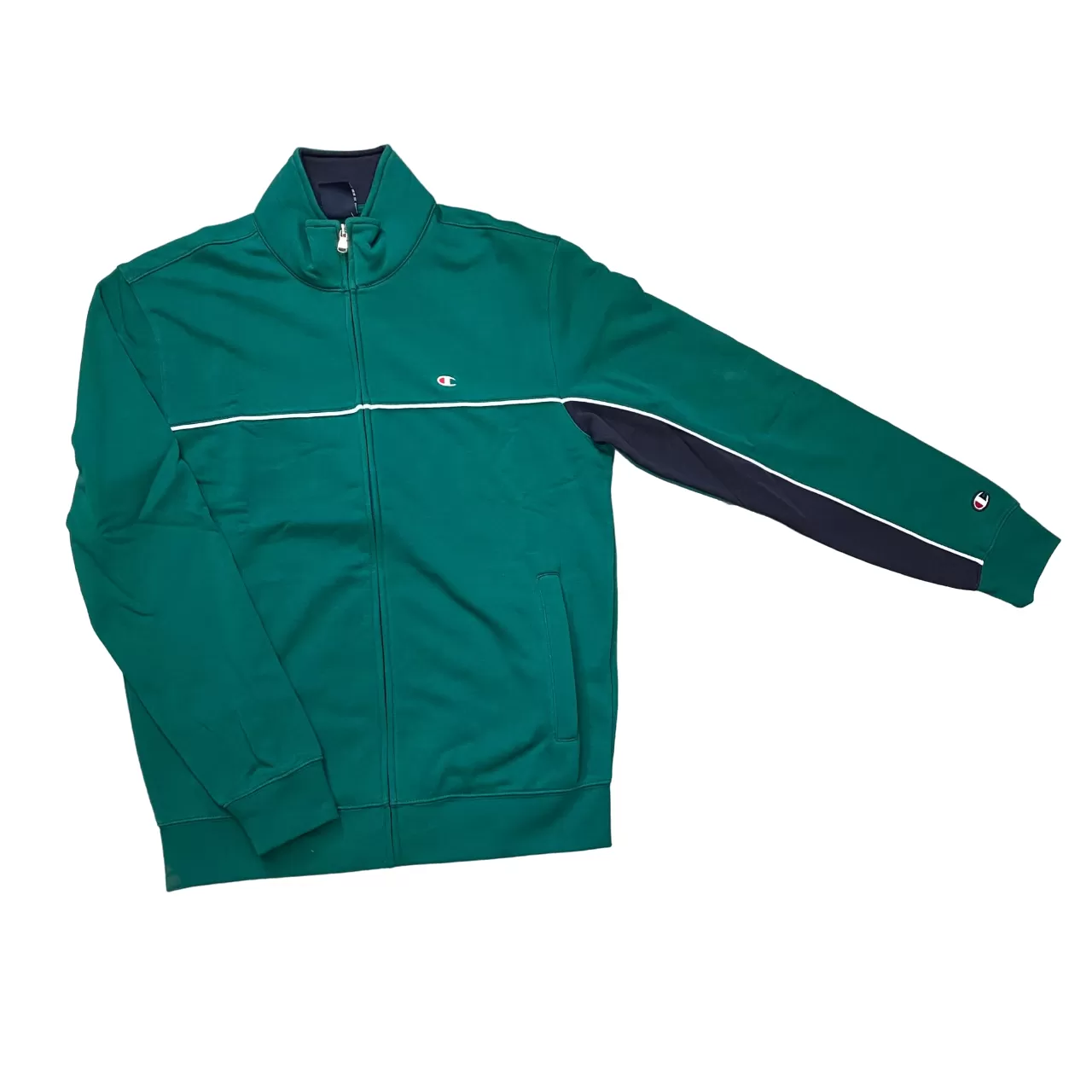 Champion men's tracksuit in brushed cotton 219942 green blue