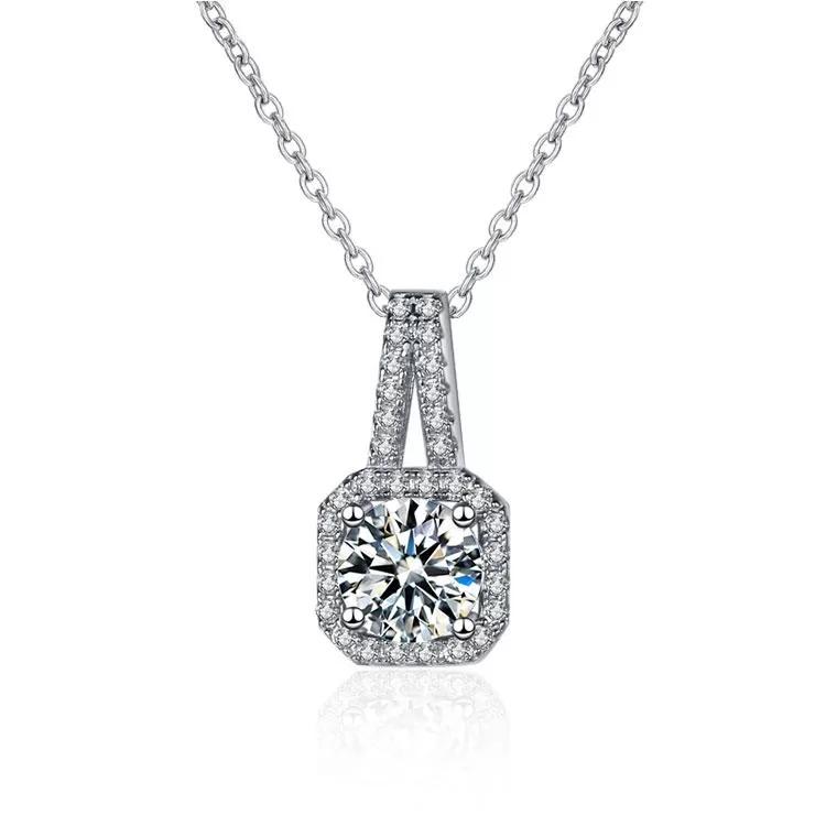 Classic Cushion Cut Pendant Necklace