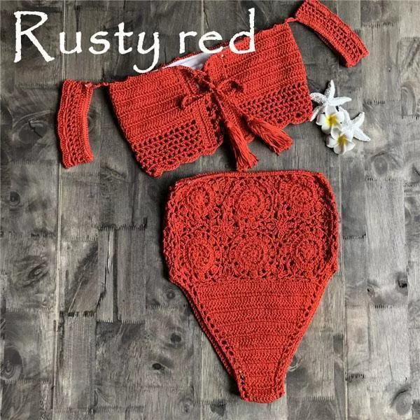 Crochet Bandeau Bikini Set