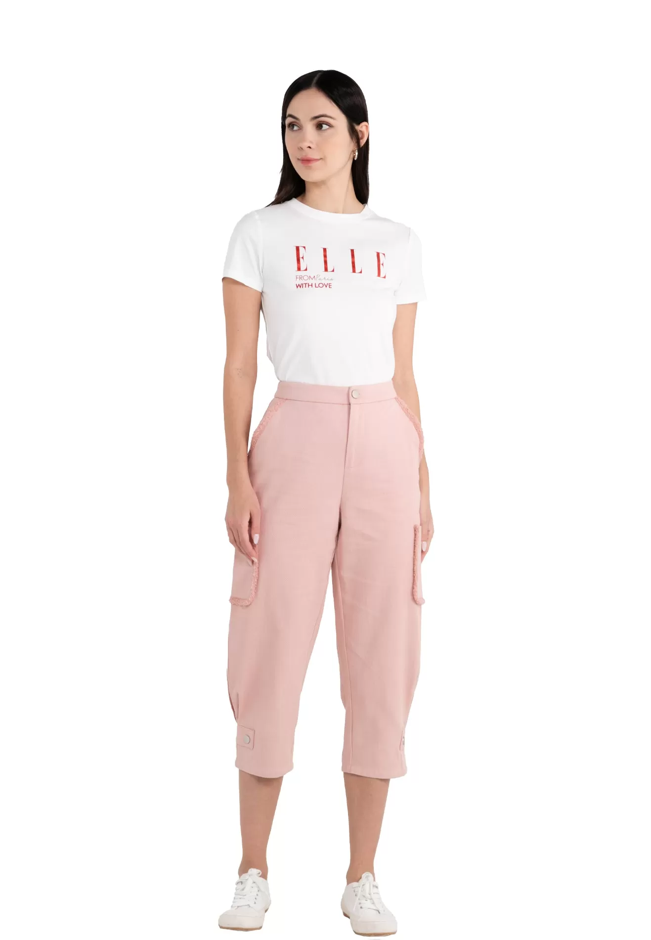 ELLE Apparel Cargo Trousers with Patch Pockets