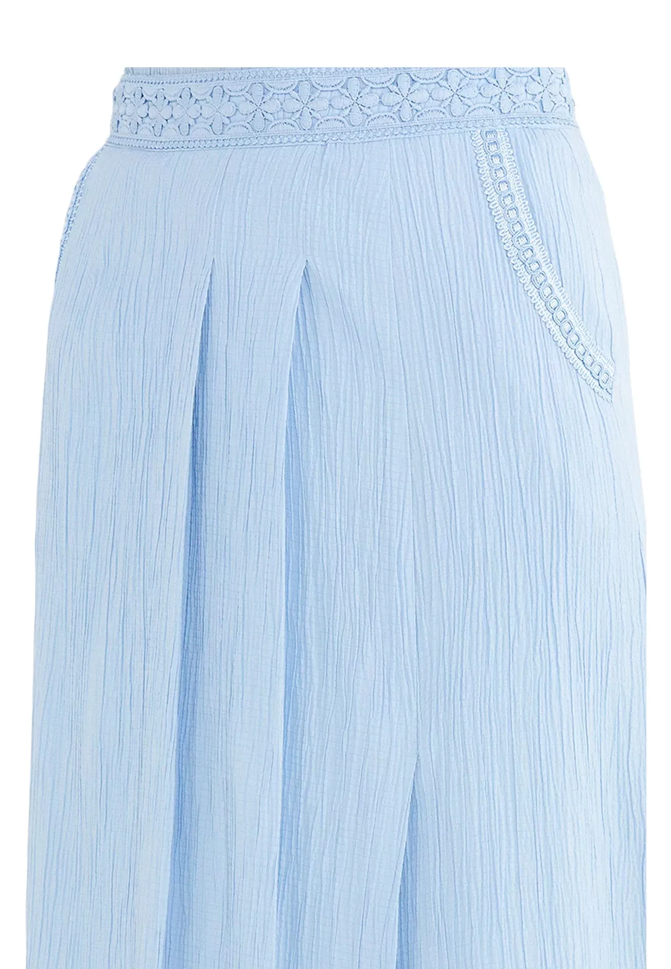 ELLE Apparel Side Slit Pleated Skirt