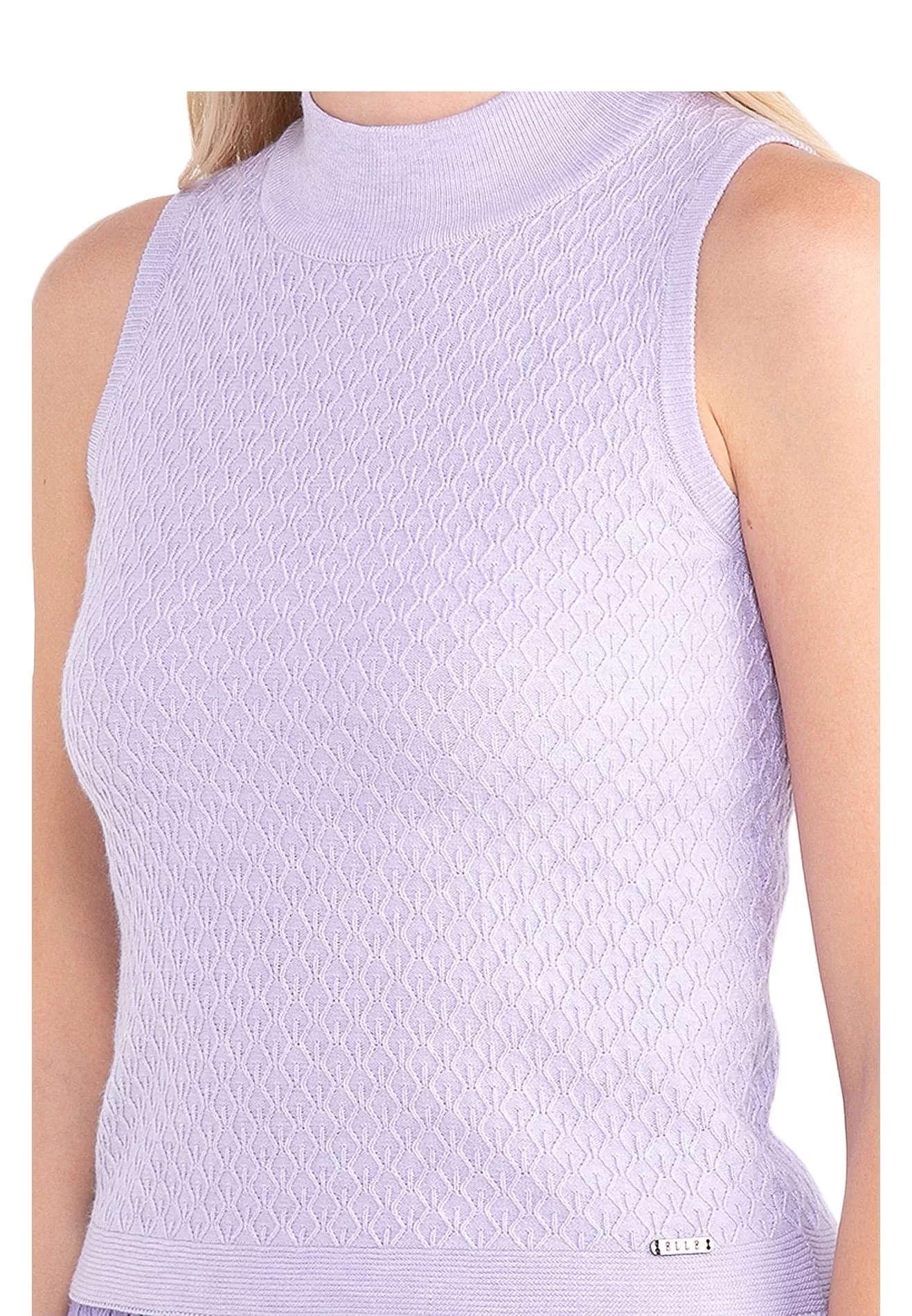 ELLE Apparel Sleeveless High Neck Knit Top