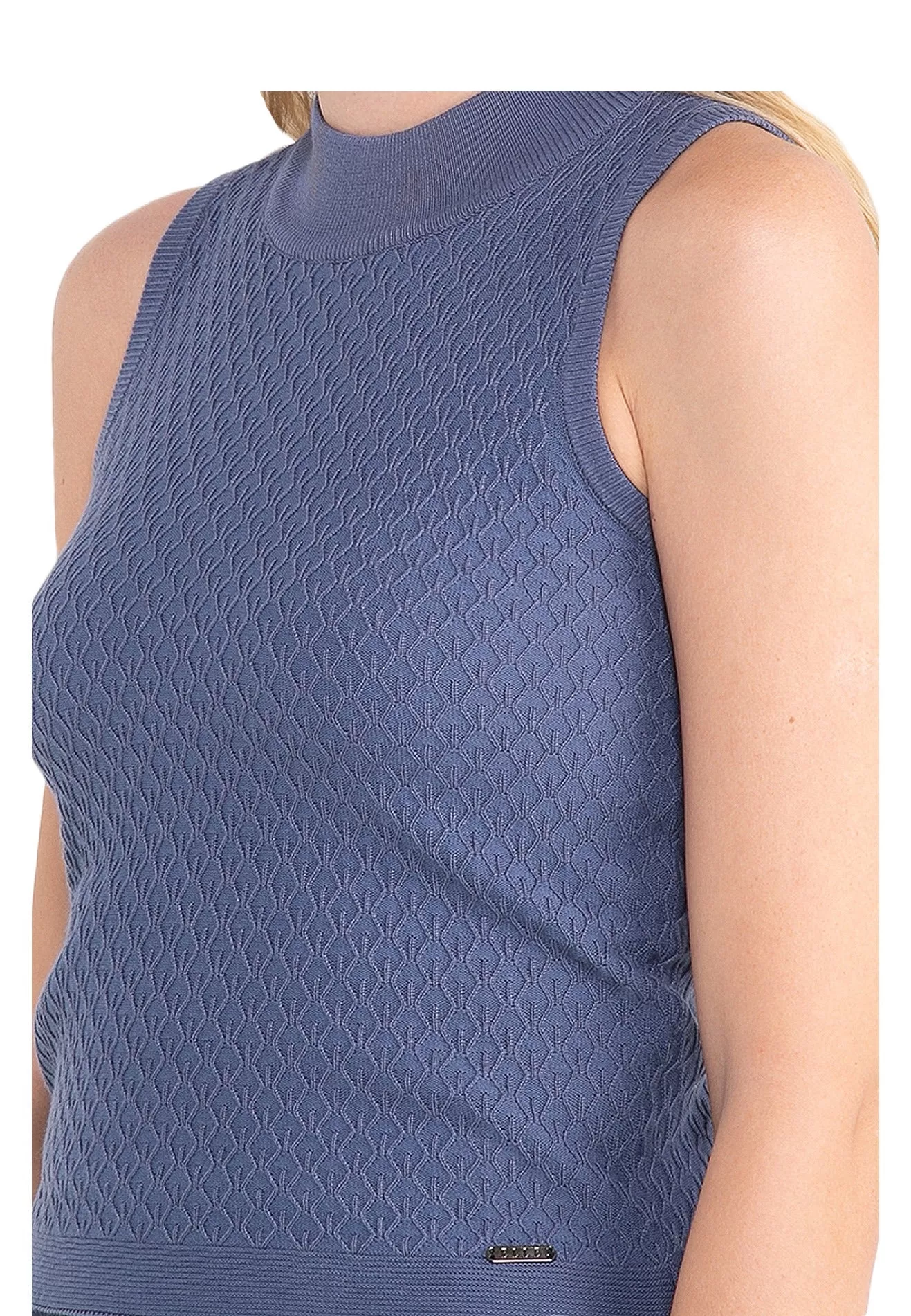 ELLE Apparel Sleeveless High Neck Knit Top