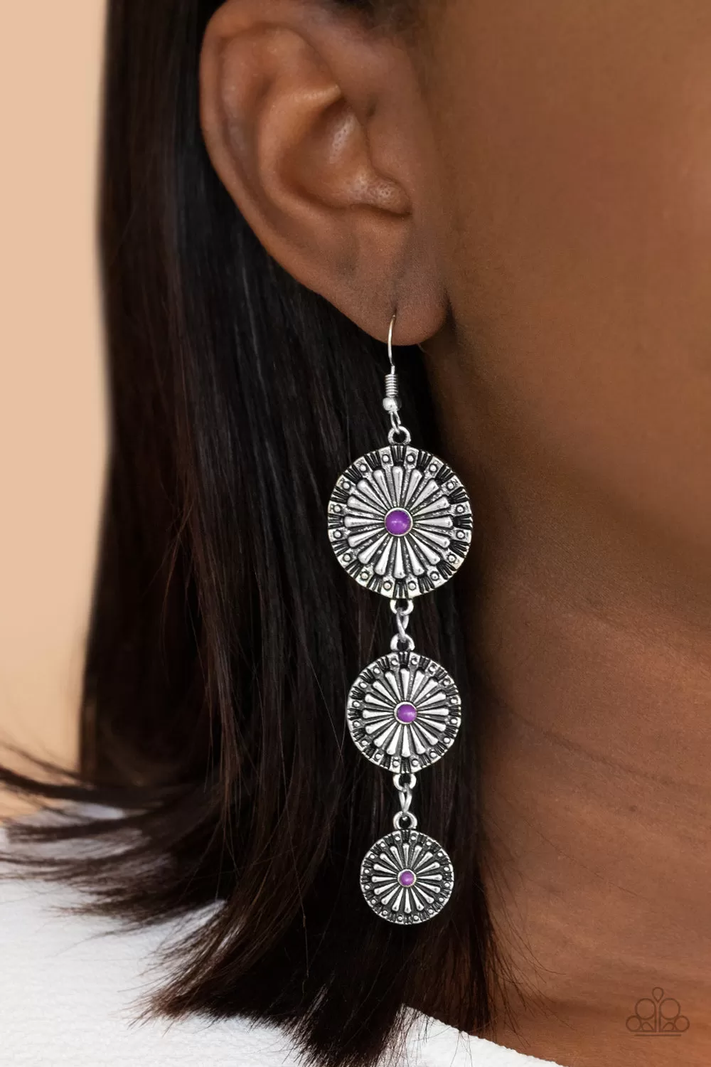 Festively Floral - Purple Earring