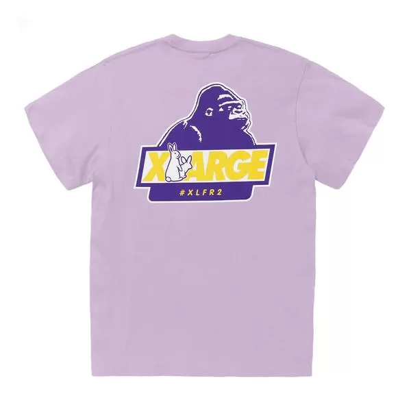 #FR2 XLARGE COLLABORATION WITH #FR2 ICON TEE-PURPLE