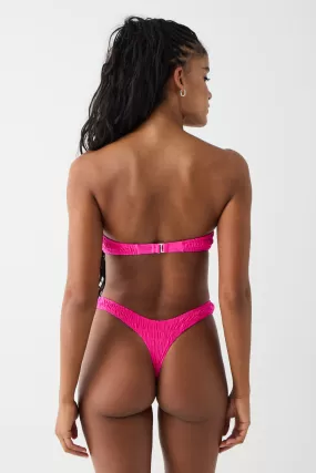 Full Moon Micro Shine Bikini Bottom - Candy Pink