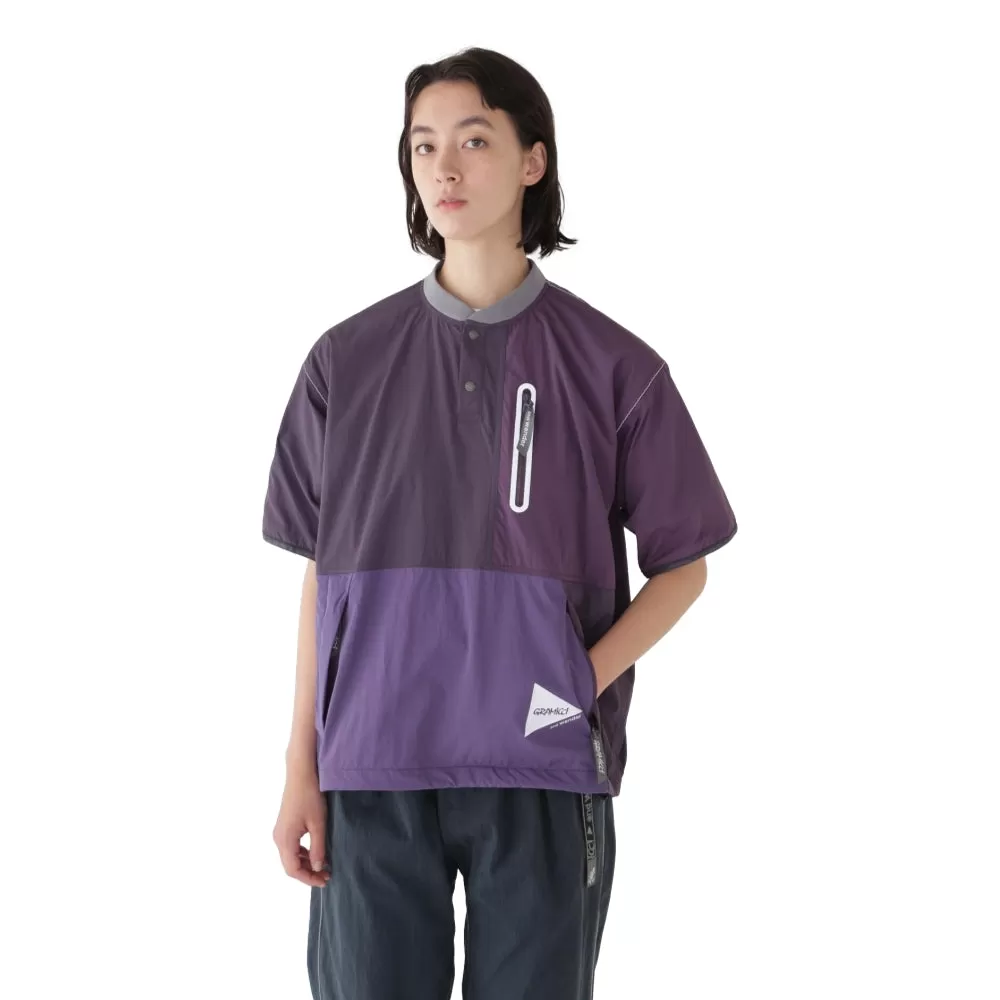 GRAMICCI GRAMICCI x ANDWANDER PATCHWORK WIND TEE-PURPLE