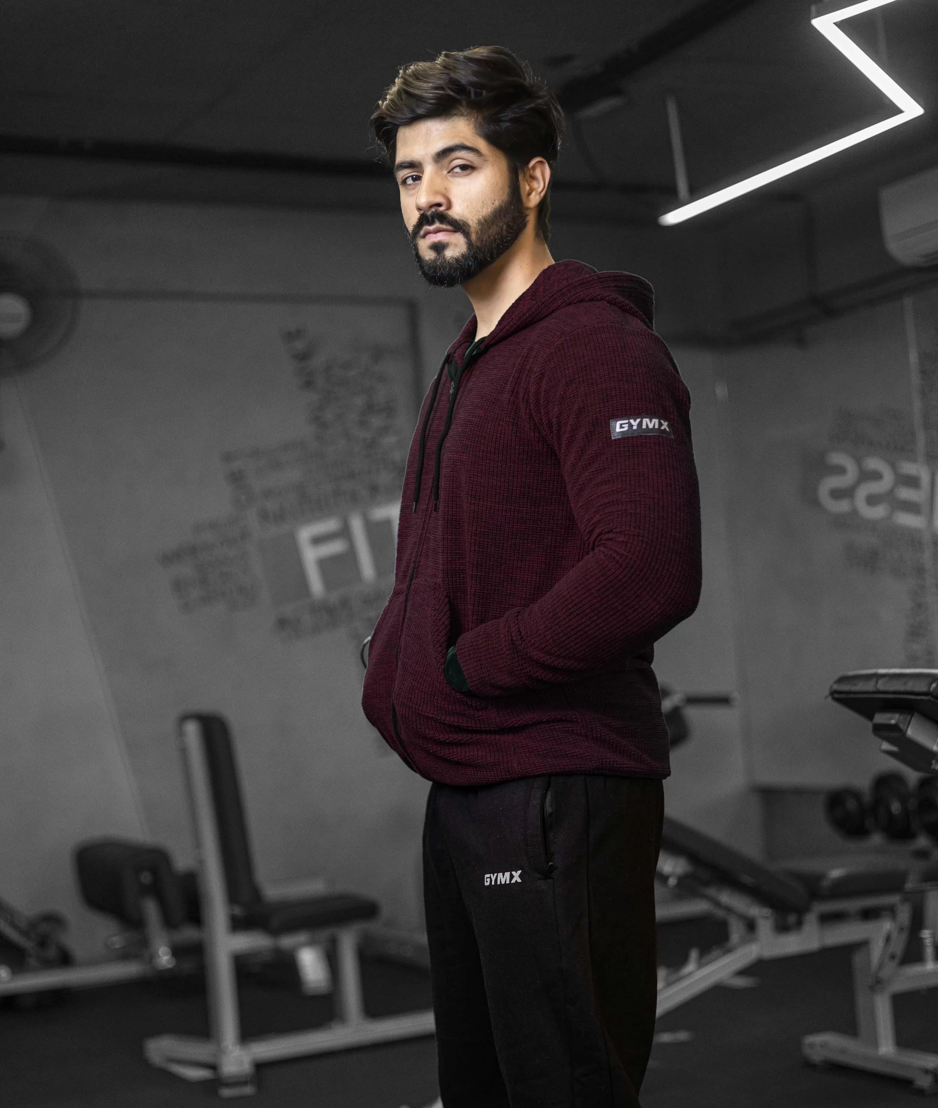 Heavy Duty GymX Hoodie: Maroon