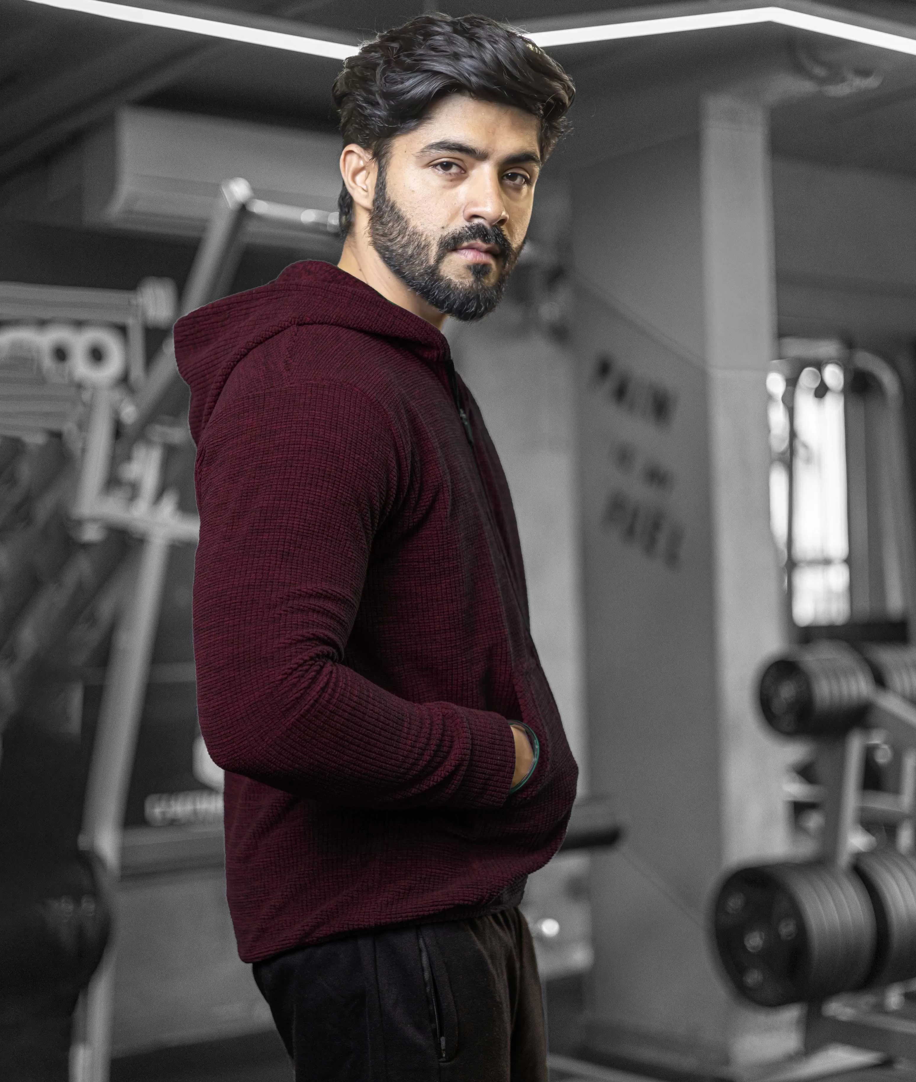 Heavy Duty GymX Hoodie: Maroon