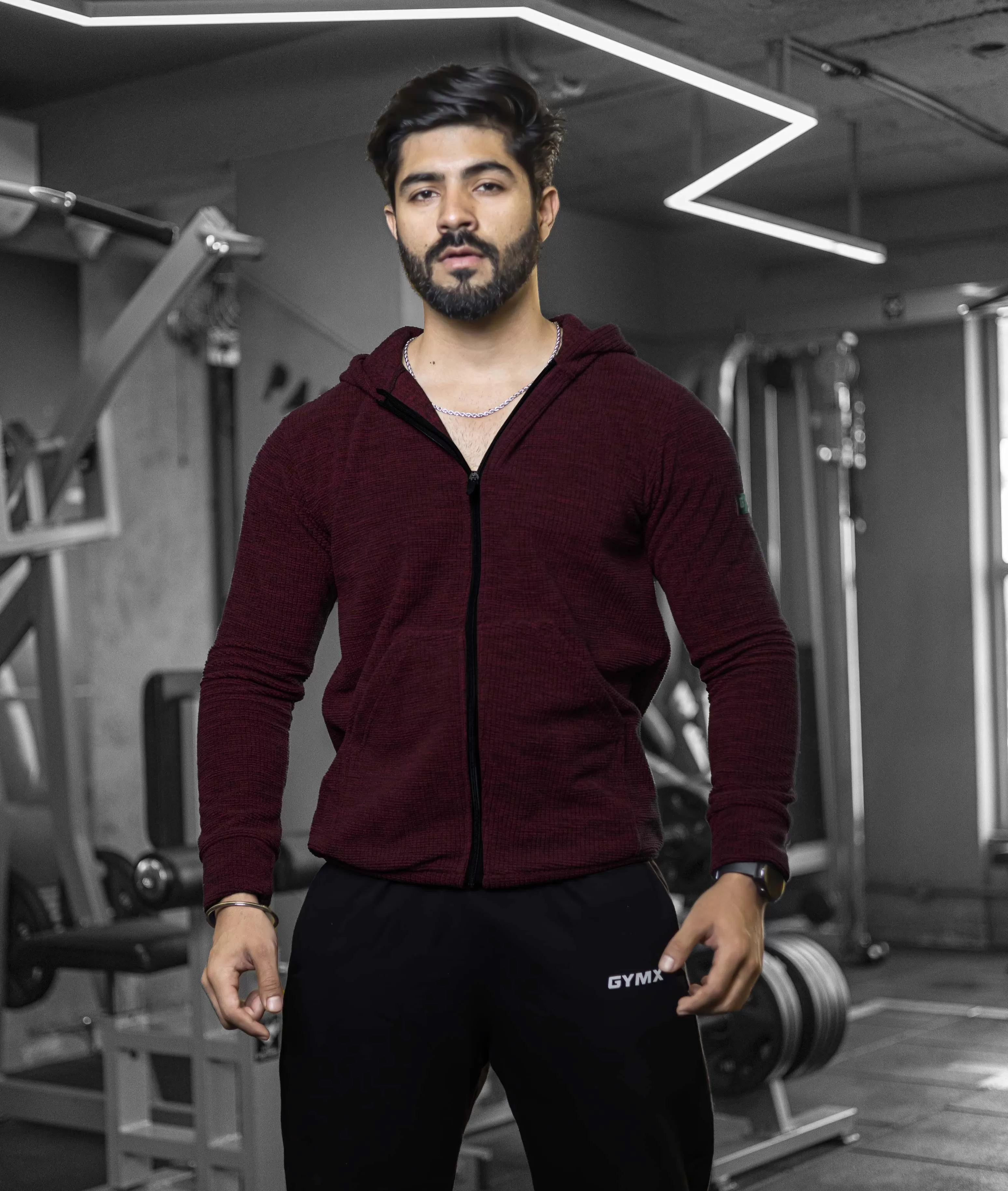 Heavy Duty GymX Hoodie: Maroon