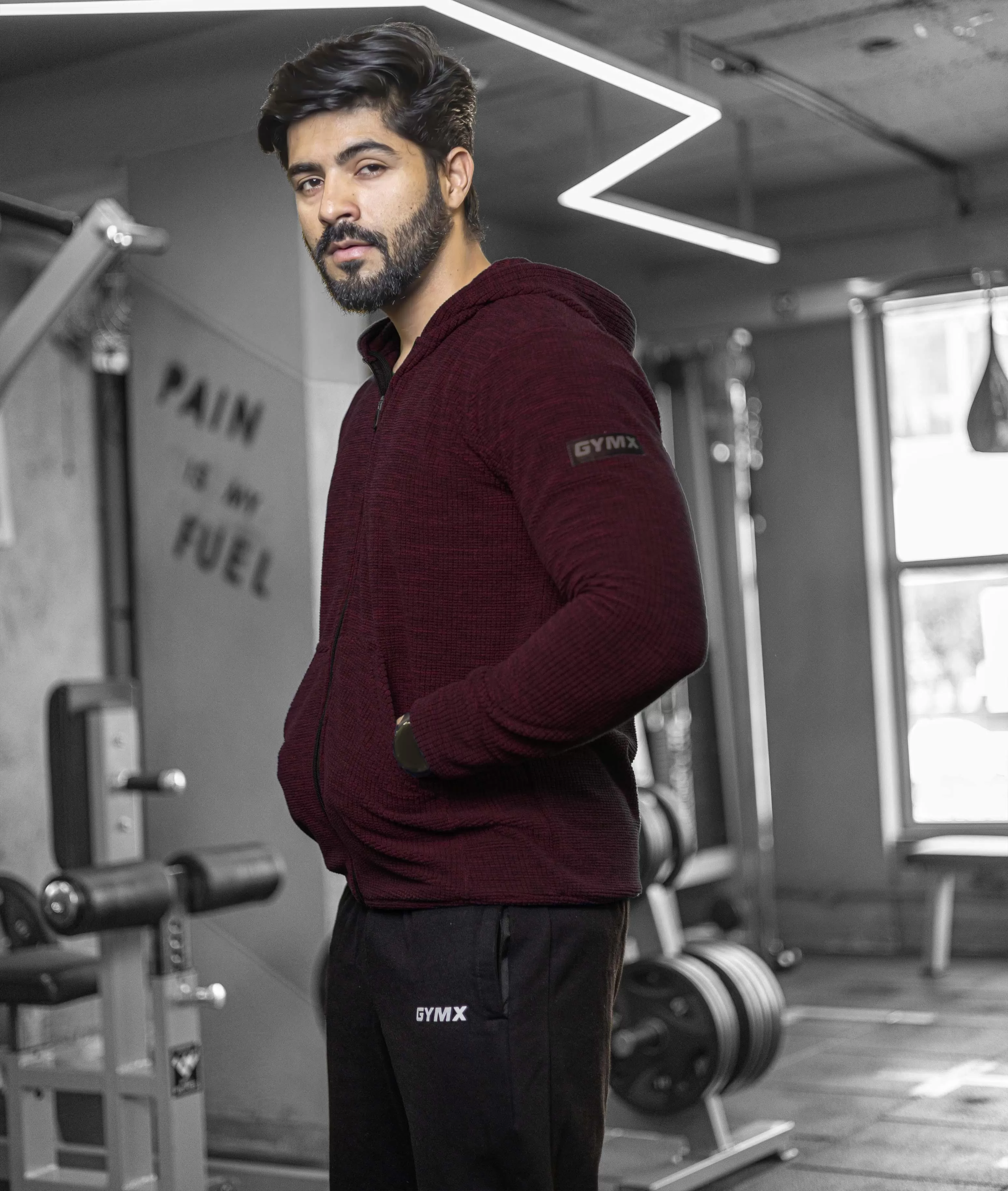 Heavy Duty GymX Hoodie: Maroon