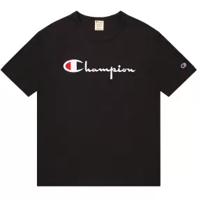 Heritage script logo tee (Black/white)