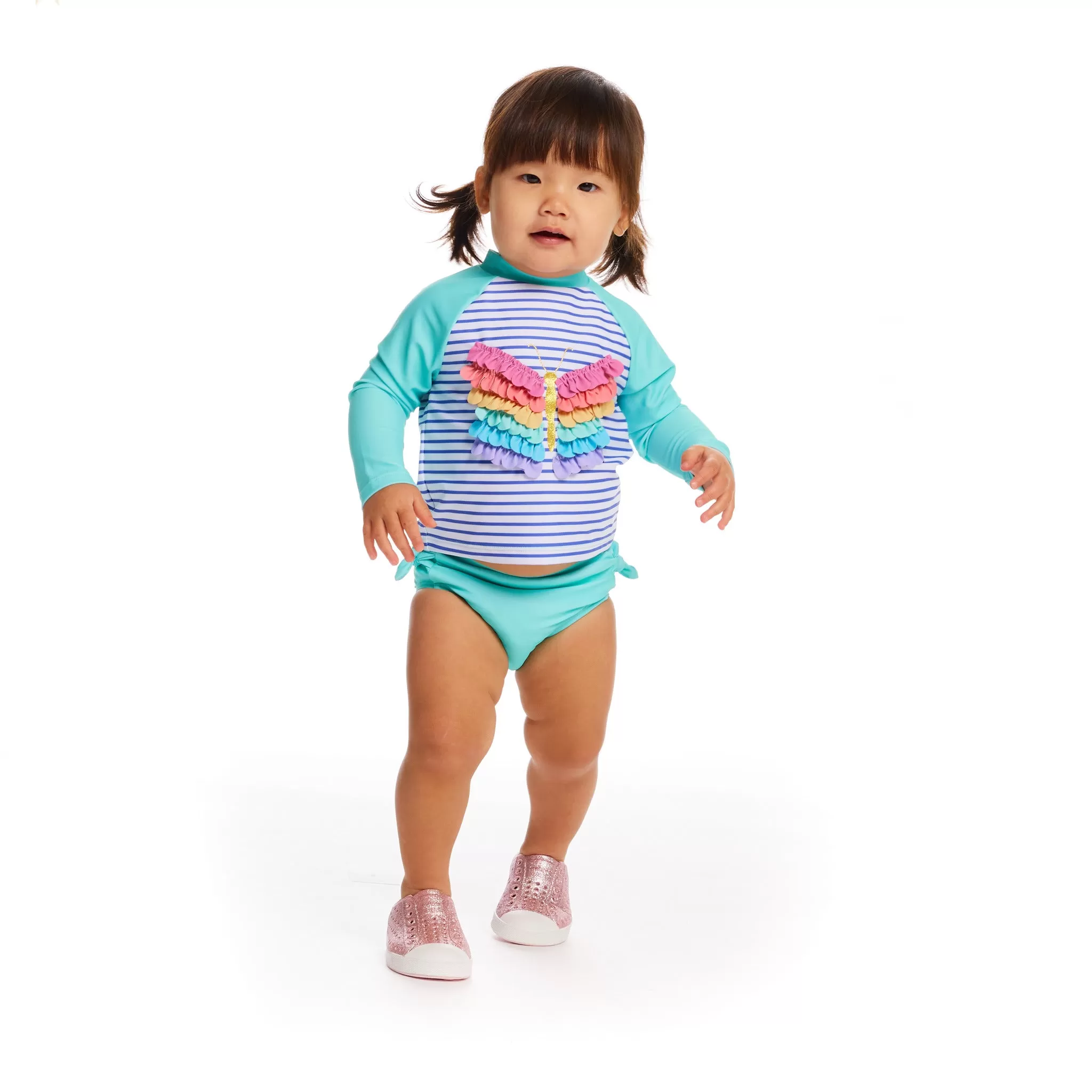 Infant Butterfly Applique Rashguard Set