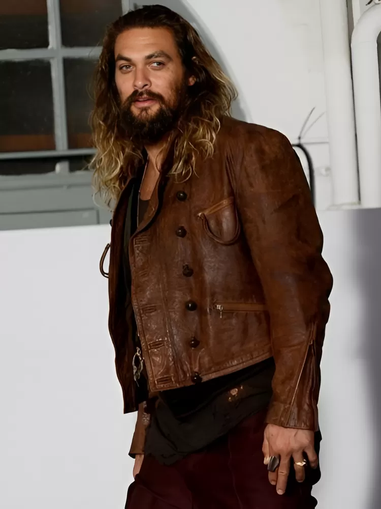 Justice League Aquaman Distressed Leather Jacket