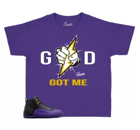 Kids Field Purple 12 Shirt - God Got Me - Purple