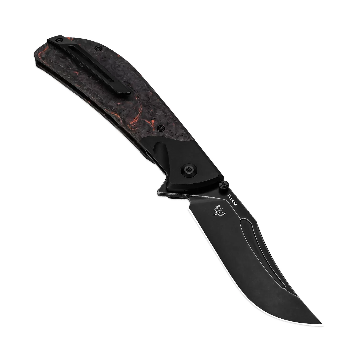 Kizer Phoenix S35VN Blade Liner Lock Fatcarbon Aluminium Handle Ki4647A1(3.58 Black Stonewashed)