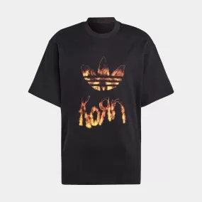 Korn Mens Short Sleeve Shirt (Black/Yellow)