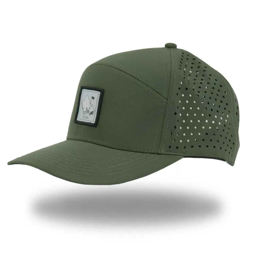 Lau Lau Hybrid - OGA 6 Panel Hybrid Snapback - Lau Lau Green