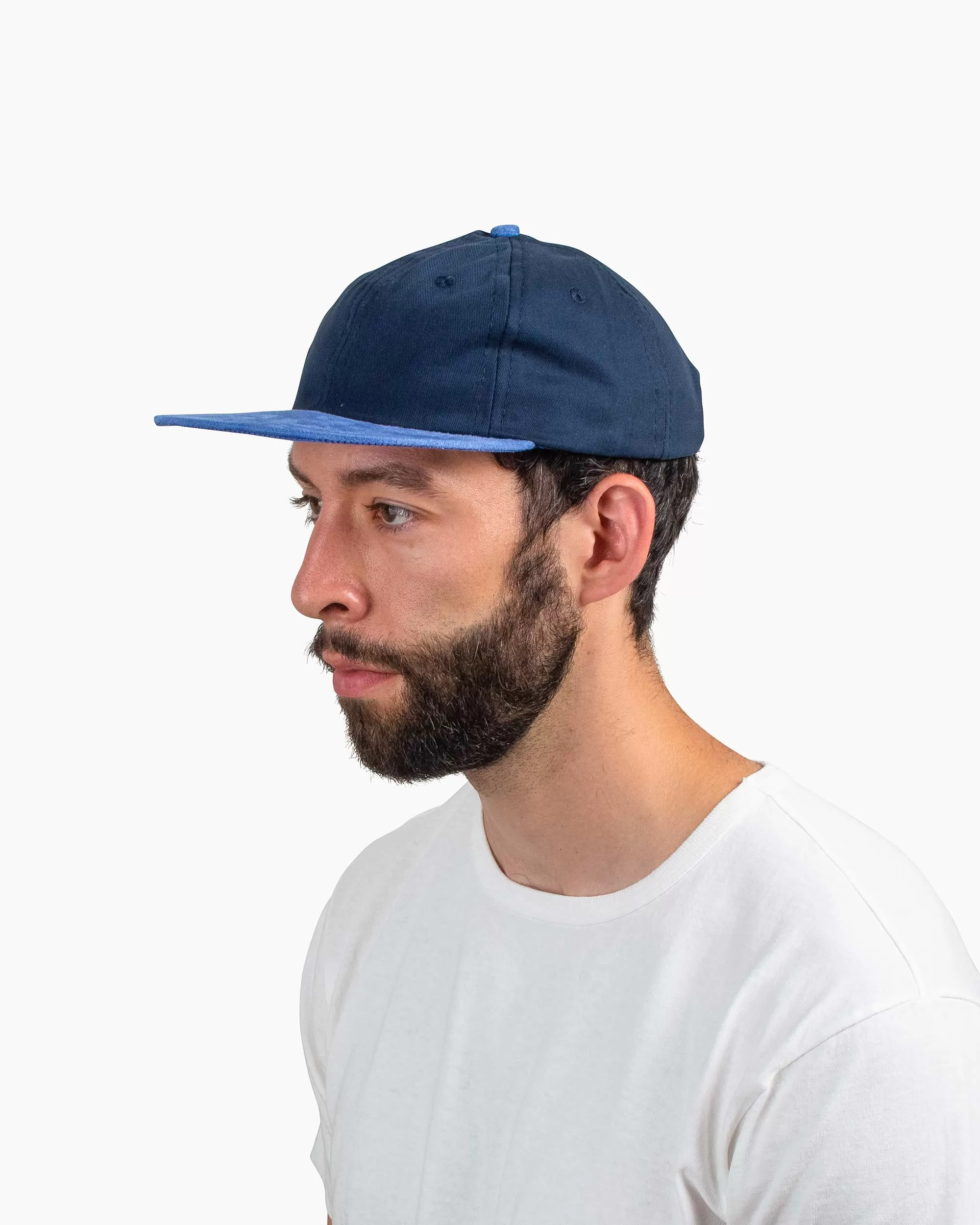 Lite Year Contrast Moleskin/Twill 6 Panel Cap Blue