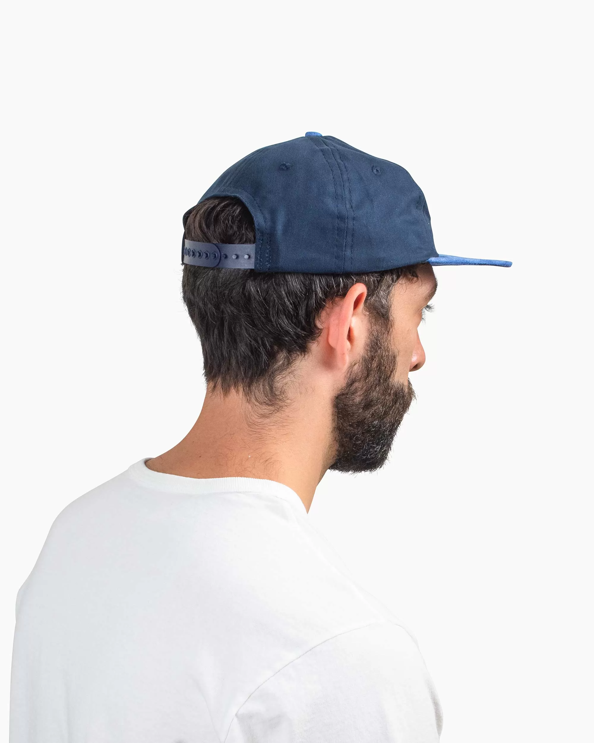 Lite Year Contrast Moleskin/Twill 6 Panel Cap Blue