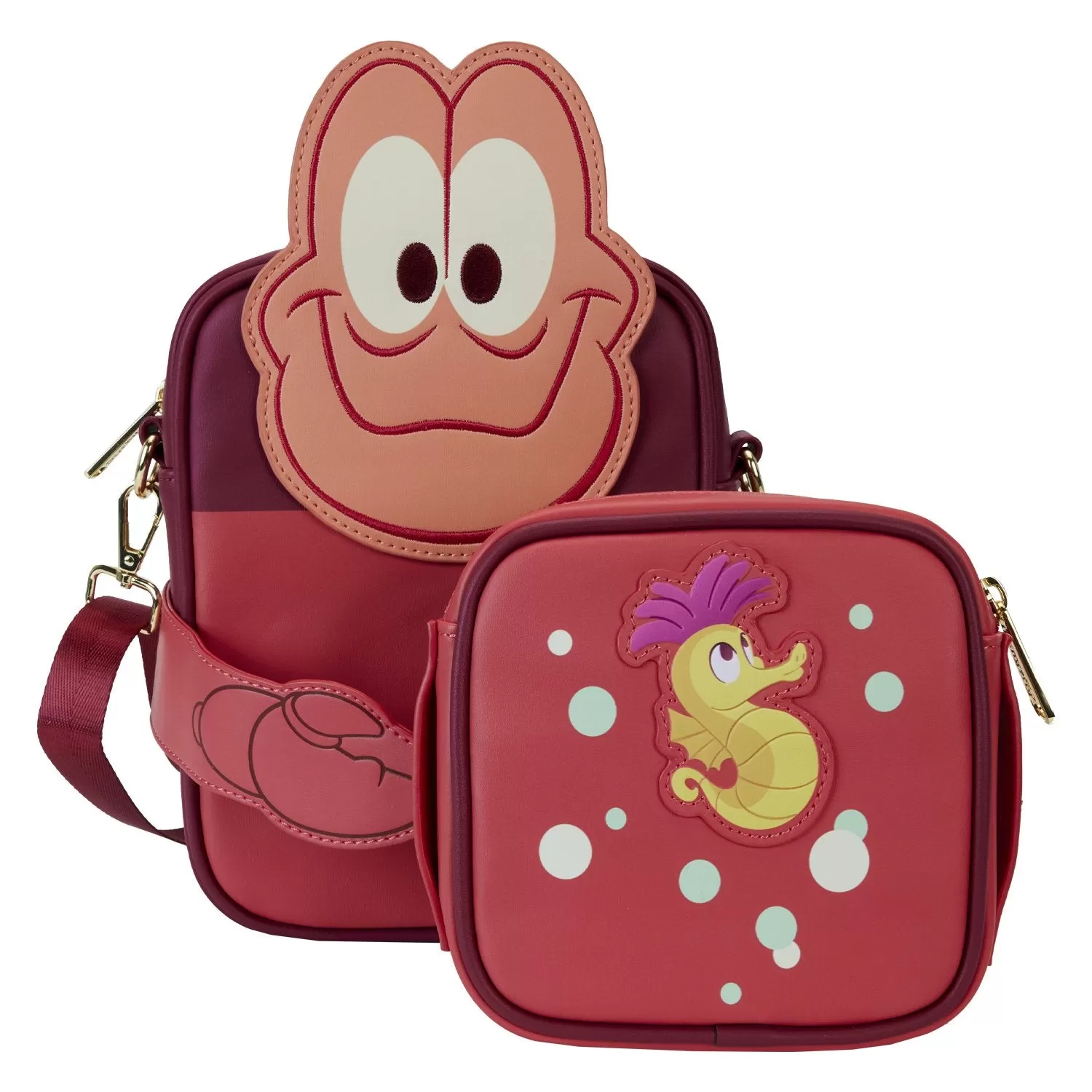 Loungefly Disney The Little Mermaid 35th Anniversary Sebastian Crossbuddy Bag