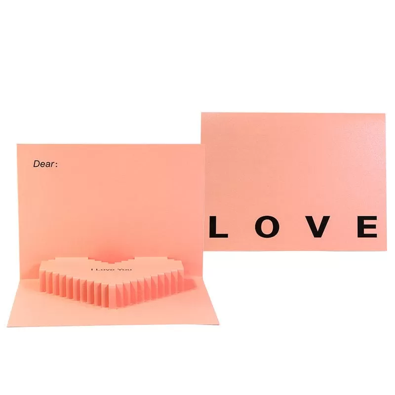 Love You 3D Pop Up Greeting Card